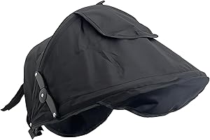 TOPOQ Pram Sun Shade Cover Baby Stroller Canopy Sun Shade Awning Baby Buggy Sun Shade Parasol Universal Pushchair Sunshade Umbrella with Pockets Window Adjustable Retractable Snap On and Strap Installation