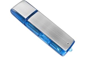 8G Mini Digital Voice Recorder – Podazz Sound Actived 90 Hours Capacity USB Rechargeable Metal Case Sound Recorder for Lectures Meetings (Blue)