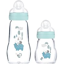 Borraccia In Vetro MAM Feel Good 170ml - Con Tettarella Silicone, Dalla Nascita, Design Scoiattolo/Uccello - Foto 8