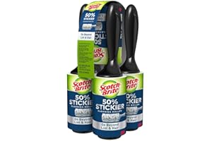 ‎SCOTCH-BRITE Scotch Brite 3M Lint Roller 50 % Sticker 5 Pk/95 Sheets (Net Sheet 475 ), 475Count