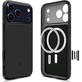 Spigen iPhone 17 Pro ile Uyumlu MagSafe Kılıf Ultra Hybrid T Mag Fit Kamera Kontrol Sararmaya Dayanıklı Siyah Şeffaf Kapak - 