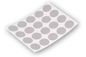 KLAMA 15x Selbstklebende Abdeckkappen für Schrauben, Bohrlöcher & kleine Macken - Universell einsetzbare Schraubenabdeckung (Silber, Ø 20 mm)