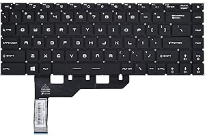 KBRPARTS Replacement Keyboard for MSI GS66 Stealth GE66 Raider GP66 & Stealth 15M with Per-Key RGB Backlit Keyboard Black US Layout MS-16V1 MS-1541 MS-1542