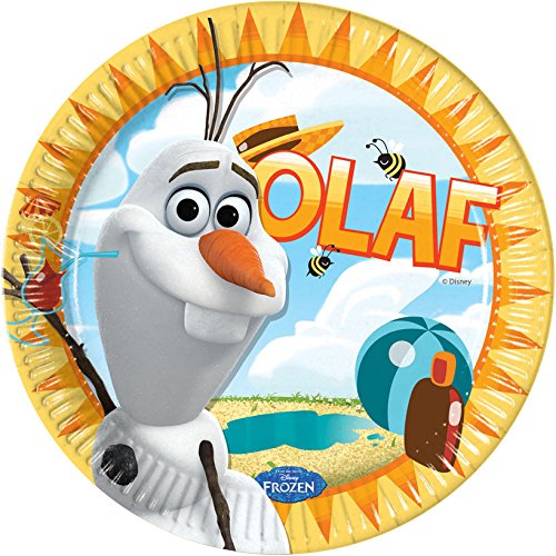 101-teiliges * FROZEN OLAF – DER SCHNEEMANN * PARTY SET für Kindergeburtstag mit 6-8 Kinder: Teller, Becher, Servietten, Einladungen, Partytüten, Tischdecke, Luftballons, Luftschlangen u.v.m. // Geburtstag Party Kinderparty Kinderfest Kinder Fete Disney Prinzessin Princess Die Eiskönigin - 2