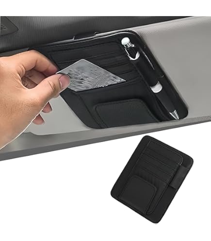 Aipwerer Brilhouder voor auto, zonneklep, zonnebrilhouder voor auto, magnetische leren brillenhouder, clip voor universele autoaccessoires, interieur, brilhouder (2 x zwart Aipwerer Brilhouder voor auto, zonneklep, zonnebrilhouder voor auto, magnetische leren brillenhouder, clip voor universele autoaccessoires, interieur, brilhouder (2 x zwart