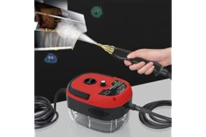 Ailgely Dampfreiniger, 2500W Tragbarer Dampfreiniger Handgerät, Hochtemperatur-Druckdampfreinigungsmaschine mit Bürstenköpfen, für Küchenmöbel Boden Badezimmer Auto Fenster Teppiche