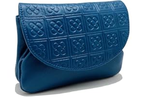 LUGUPELL Monedero para Mujer, Hecho a Mano en España, Piel de máxima calidad muy suave al tacto, Pequeño y en Formato Corto, Cartera para Mujer. Panot Color Petroleo