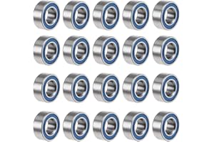 Wisyurt 20 StüCk MR105-5 X 10 X 4 mm Roulements à Billes en Acier à Double Blindage Miniature Bleu