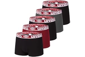 Umbro Boxershorts Herren 100% Baumwolle, Unterhosen Männer, Atmungsaktiv (5er Pack)