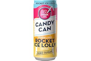 Candy Can, Rocket Ice Lolly, Fizzy Drink, Nostalgic American Soda Flavours, Sparkling Pop Cans (1 x 330ml)