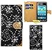 Produktbild Samsung Galaxy Xcover 2 Handy Tasche, FoneExpert® Bling Luxus Diamant Hülle Wallet Case Cover Hüllen Etui Ledertasche Premium Lederhülle Schutzhülle für Samsung Galaxy Xcover 2 S7710 (Schwarz)