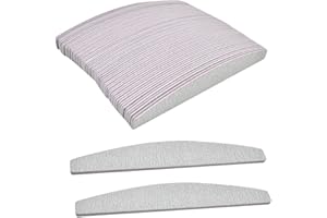 BUYGOO 50 Pcs Professional Nail Files 100/180 Grit Double Sided Emery Board Nail File Acrylic Gel Natural Nail Styling Tools Pet Grooming Tools for Home and Salon Use