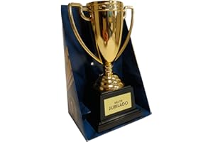 COMERCIAL FRAMAN Copa Trofeo con Mensajes para Ocasiones Especiales, Original Y ECONÓMICO. Mensaje Mejor Jubilado