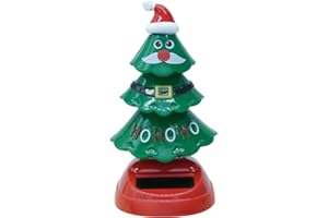 ‎LUCKXING Luckxing Weihnachtsbaum Solar Wackelfiguren Auto Weihnachten Wackel Puppe Solarfigur Spielzeuge Weihnachtsbaum Wackelfigur Auto Armaturenbrett Dekoration Energiesparende Ornamente Für Auto Urlaub