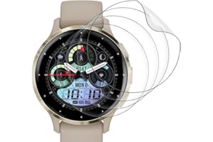 Rcokas [4 Stück Schutzfolie für Garmin Venu 3s Displayschutz Garmin Venu 3s Folie [Garmin Venu 3s HD Displayschutzfolie][Soft TPU][Ultra-klar], für Schutzfolie Garmin Venu 3s Panzerglasfolie