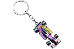 AUTOZOCO Llavero coche Formula 1 metálico, Llavero F1, Llavero automovilismo, Llavero coche de metal, Llavero coche de carreras, Llavero metálico de Fórmula 1