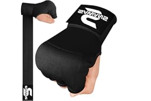 SAWANS Boxing Hand Wraps Inner Gloves for Hand Protection Long Wrist Straps Elasticated, Padded Martial Arts Combat Gloves Punching Bag Training Gel Mitts Muay Thai MMA