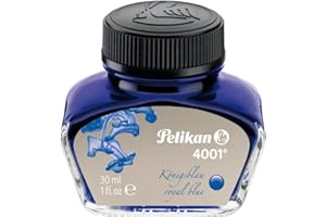 Pelikan 301010 - Tinta para pluma estilográfica 4001, frasco de vidrio de 30 ml, color Azul Royal, en caja de regalo