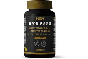 HSN SPORTS HSN Multivitamínico Evovits | 120 Cápsulas | Multivitaminas y Minerales para Todos los Días | Complejo Polivitamínico para Mujer, Hombre, Vegetarianos y Deportistas | No-GMO, Sin Gluten ni Lactosa