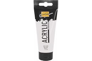 KREUL 84101 - Solo Goya Acrylic, 100 ml Tube in weiß, cremige vielseitig einsetzbare Acrylfarbe in Studienqualität, auf Wasserbasis, schnell und matt trocknend, gut deckend, wasserfest