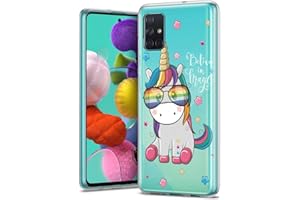 ZhuoFan For Samsung Galaxy S20 FE 5G Case, S20 Lite/S20 Fan Edition 6.5 inch Phone Case Transparent Clear with Pattern [Ultra Slim] Soft Gel TPU Silicone Bumper Skin Back Cover (Unicorn)