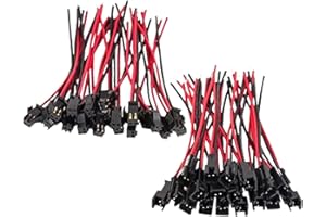 Comforty Lot de 10 paires de connecteurs JST SM à 2 broches mâles et femelles pour plafonniers LED et plafonniers