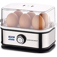 KENT 16069 Super Egg Boiler 400W | Boils Upto 6 Eggs at a Time | 3 Boiling Modes | Stainless Steel Body and Heating…