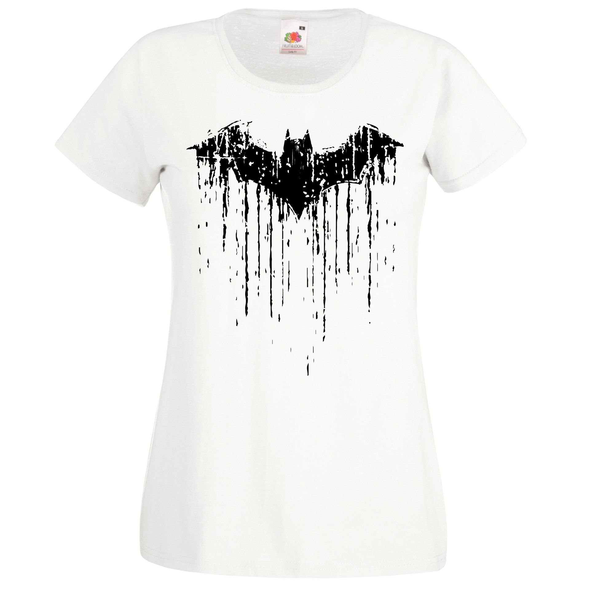 TRVPPY-Damen-T-Shirt-Modell-Vintage-Batman-2-Farbe-Wei-Gre-M