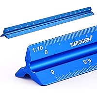 Maßstab Lineal Alu Dreikantlineal Dreikantmaßstab Scale Ruler 1: 2.5, 1: 5, 1: 10, 1: 20, 1: 50, 1: 100 Dreieckig…