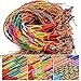 Produktbild 60 Stück 3 Muster handgemachte Freundschaft Armbänder Freundschaftsband Geflochtene Armbänder Bunt Geflochtene Faden Schnur Fußketten für Handgelenk Knöchel (zufällige Farbe)