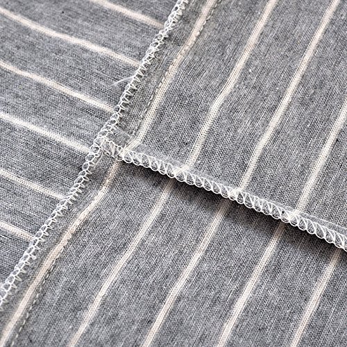 HYSENM Sofabezug Bambus-Baumwolle Elastisch Farbecht Hautfreundlich Rutschfest Anti-Pilling Unempfindlich Sofaüberwurf Für 1-Sitzer 2-Sitzer 3-Sitzer 4-Sizter Sofahusse, Grau+Weiß, 190-230cm - 7