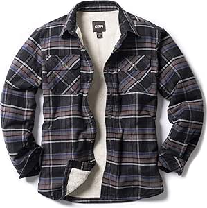 mens plaid sherpa jacket