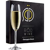 RÖD Wine Sektgläser & Champagner Gläser aus hochwertigem Titan Kristallglas, 220 ml, 3-teiliges Champagner…