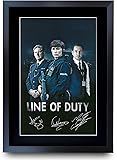 HWC TradingA3 FR Line of Duty Martin Compston Gifts Printed Signed Autograph Picture for TV Memorabilia Fans - A3 Framed