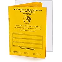 Premium Set - Internationaler Impfpass Impfausweis, 2021, 32 Seiten nach offiziellen Vorgaben auf stabilem Papier…