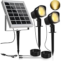CLY Solarstrahler, Gartenleuchte Solar, 2 Stück Solarleuchten,300ML LED Solarstrahler, Gartenstrahler Solar, warmweiß…
