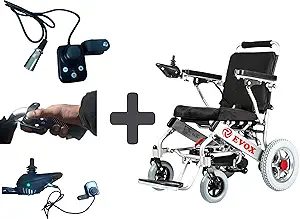 EVOX Electric WheelChair WC 107 Combo Offer | WC 107 With Attendant Controller | Very Light weight | Easy Foldable | Removable Battery | Easy Recharging