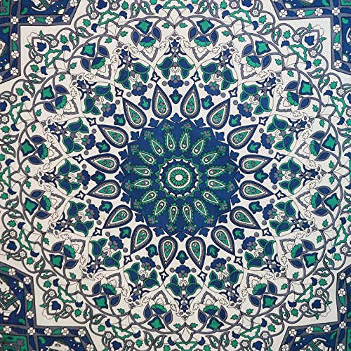 Handicrunch Wanddekor indische Mandala Tapisserie Picknickdecke Hippie Bohemian voller Größe Gobelins 92 „x 82“ - 3