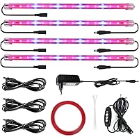 Roleadro LED Pflanzenlampe 40w Pflanzenlicht Pflanzenleuchte mit Timer 3H/6H/12H Heillgkeitsstufen 4Pcs Strip Wachsen…