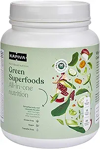 Kapiva Green Superfoods - Complete Nutrition Powder | Plant-Based Nutrition, Detoxifies Body and Cleanses Skin | Ayurvedic Herbs help Build Strength and Immunity | Enriched with Moringa, Spirulina and 20 other Superfoods- 1kg, 50 Servings