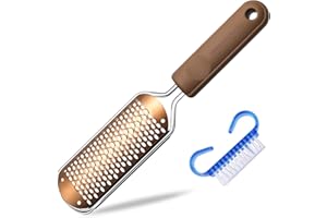KEIBY CITOM Foot File for Hard Skin Callus Remover - Large Foot Rasp Colossal Foot Scrubber Professional Stainless Steel Pedicure File for Wet and Dry Feet