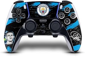 Head Case Designs Officially Licensed Manchester City Man City FC Phil Foden Graffiti Collection by Murwalls Vinyl Gaming Skin Decal Compatible With Sony PlayStation 5 PS5 DualSense Edge Controller