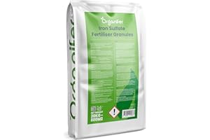 Engrais Au Sulfate De Fer (20 Kg - 1000 M2) - Démousseur - Sulfate De Fer Contre Mousse - Démosseur - Engrais - Sulfate De Fer Pour Pelouses - Organifer