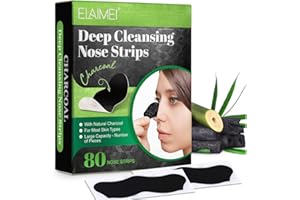 JAWUZ Nasenstrips Mitesser,Nose Mitesser Pore Strips,Nasen Mitesser Strips,Mitesser Nase Entfernen,Poren Reinigung Mit Aktivkohle,Entfernen Mitesser Und Unreinheiten80 Stück