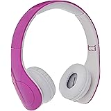 Amazon Basics - Over-Ear-Kopfhörer für Kinder, mit begrenzter Lautstärke, Kabel und zwei Anschlüssen zum Teilen, Rosa