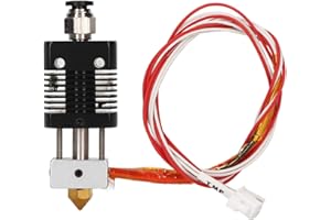 EUJGOOV ET4 Impresora 3D Extrusora Hotend, Kit de Cabezal de Extrusió con Disipador de Calor y Conector de Manguera de Aire DC 24 V 40W Boquilla de Latón de 0,4 Mm