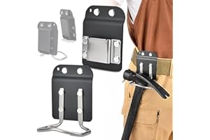 LOMHYVE Clip-on Outils Clip de Ceinture & Porte-Marteau pour Ceinture, 2 Jeux de Clips d'outils en Acier Inoxydable 304 pour étui de Marteau Clips d'outils, pour perceuse sans Fil