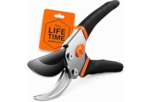 VOTREK® Bypass Garden Secateurs, 8.5" Professional Pruning Shears, Heavy Duty Hand Pruners Gardening Scissor for Fresh Branch