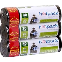 Hotpack Garbage Bag Roll, 12Pieces, 95 X 120 cm + Aluminium Foil ...