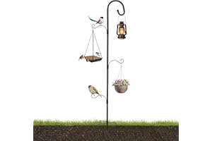 AARCYYE Crochet de Berger de Jardin, 193cm Mât de Lanterne de Berger, Piquet de Jardin en Métal, Crochet de Base Shepherds Crook, pour Décorations de Mariage